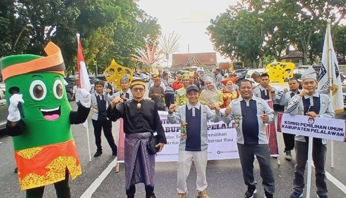 KPU Riau Nobatkan Kontingen Pelalawan Terbaik dari 12 KPU Kabupaten Kota
